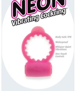 Neon Vibrating Cockring Pink