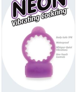 Neon Vibrating Cockring Purple