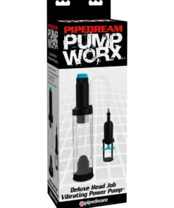 Pump Worx Deluxe Head Job Vibrating Power Pump - Clear/Black