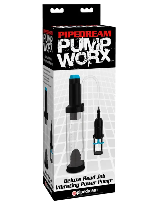 Bomba de Vacío Vibratoria con Masturbador Deluxe Head Job Pump Worx Pipedream