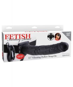 Fetish Fantasy Series 11" Vibrating Hollow Strap-On - Black