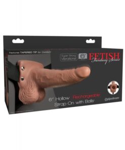 Fetish Fantasy 6" Hollow Rechargeable Strap-On Tan