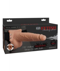 Fetish Fantasy Series 7 1/2" Squirting Hollow Strap-On - Light/Black