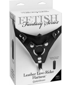 Fetish Fantasy Series Leather Low-Rider Harness - Black
