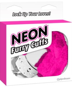 Neon Luv Touch Furry Cuffs - Pink