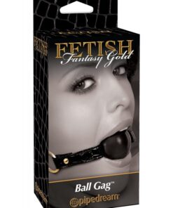 Ball Gag Black - Fetish Fantasy Gold