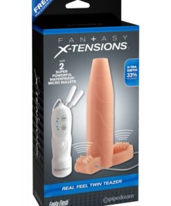 Fantasy X-Tensions Real Feel Twin Teazer - Flesh