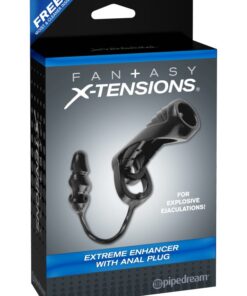 Fantasy X-Tensions Extreme Enhancer With Anal Plug - Black