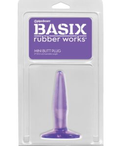 Basix Rubber Works Mini Butt Plug Purple