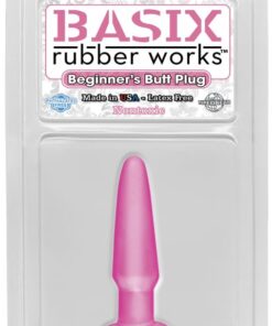 Basix Rubber Works Beginners Butt Plug Pink