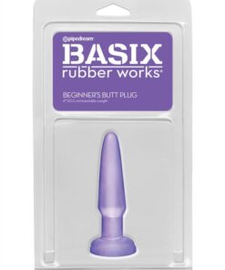 Basix Rubber Works Beginners Butt Plug Purple
