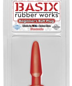 Basix Rubber Works Beginners Butt Plug Red