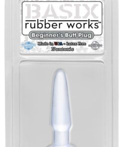 Basix Rubber Works Beginners Butt Plug Clear