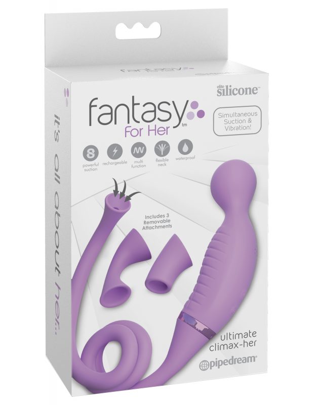 Vibrador de Succión y Masajeador Ultimate Climax-Her Morado Fantasy For Her Pipedream
