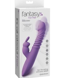 Fantasy For Her Her Thrusting Silicone Rabbit - Purple