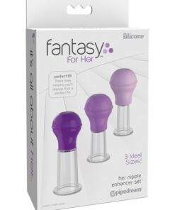 Fantasy For Her Nipple Pump Set (3 items) -Purple/Clear