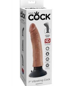 King Cock 7 Vibrating Cock Tan