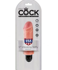 King Cock 5" Vibrating Stiffy Flesh