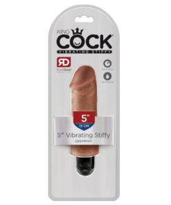 King Cock 5" Vibrating Stiffy - Tan