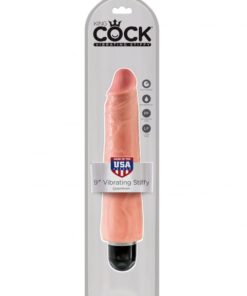 King Cock 9" Vibrating Stiffy - Flesh