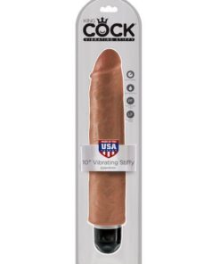 King Cock Vibrating Stiffy Tan 10"
