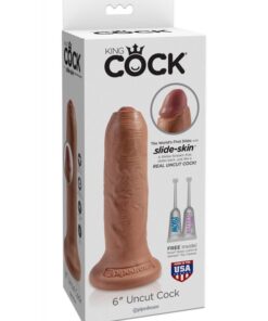 King Cock 6" Uncut Tan