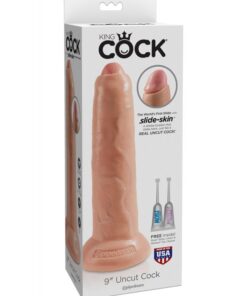 King Cock 9" Uncut Flesh
