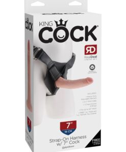 King Cock Strap On Harness With 7" Ea Cock - Flesh
