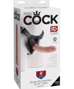 King Cock Strap-On Harness With 8" Cock