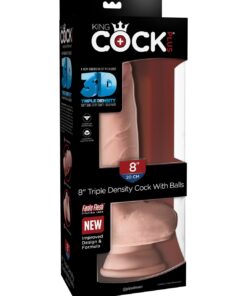 King Cock Plus 8" Triple Density Fat Cock With Balls
