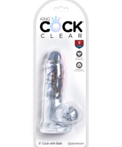 King Cock Clear 5" Cock With Balls