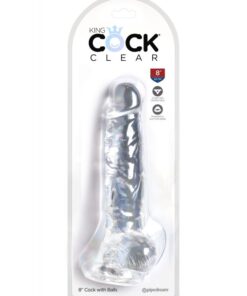 King Cock Clear 8" Cock With Balls