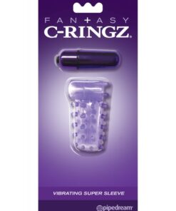 Fantasy C-Ringz Vibrating Super Sleeve - Purple