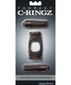 Fantasy C-Ringz Duo-Vibrating Super Ring-Black
