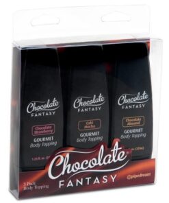 Chocolate Fantasy Body Topping Sampler 3-Pack Sampler - 1.25 Oz. (37 Ml)