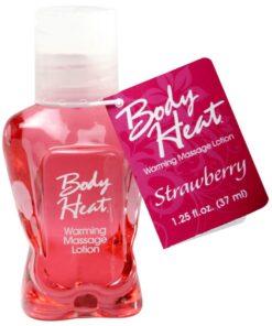Body Heat Warming Massage Lotion Strawberry 1.25 Oz