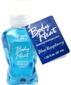 Body Heat Warming Massage Lotion Blue Raspberry 1.25 Oz