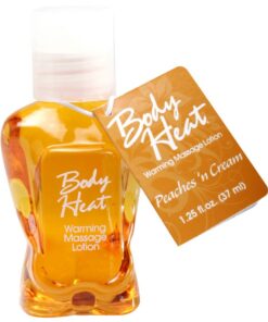 Body Heat Warming Massage Lotion Peaches 'N Cream 1.25 Oz