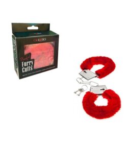 PLAYFUL FURRY CUFFS-RED