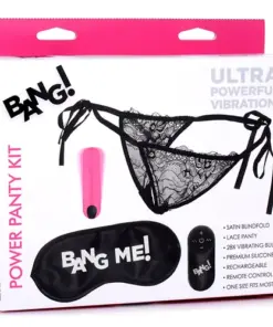 BG Power Panty Lace Panties, Bullet, & Blindfold Kit - Pink