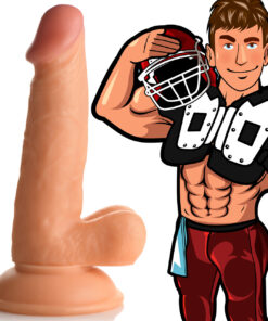 JOCK Football Frank 6.75" Dildo w/ Balls Light