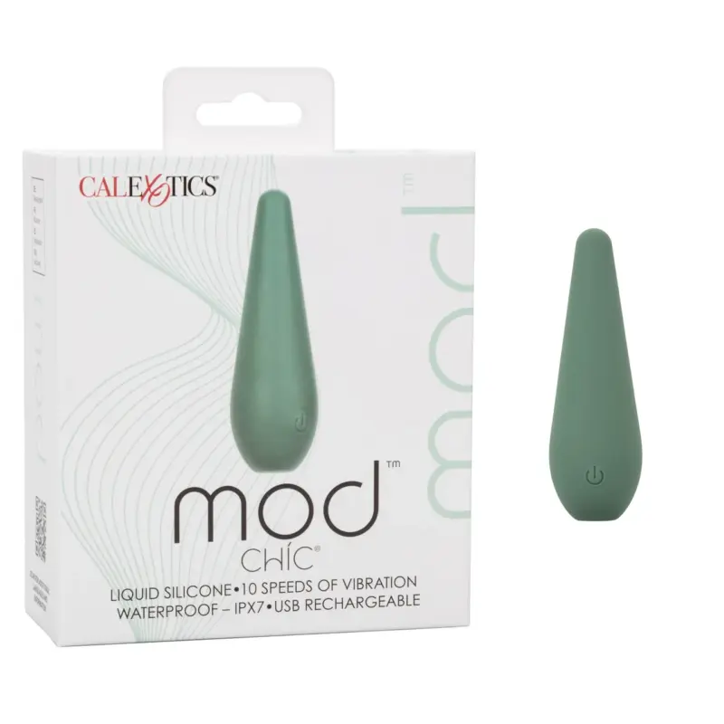 Vibrador tipo Bullet Recargable Verde CalExotics Mod Chic 9.5cm