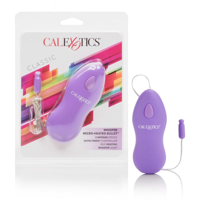 Vibrador tipo Bullet con Calor Whisper Micro-Heated Morado CalExotics