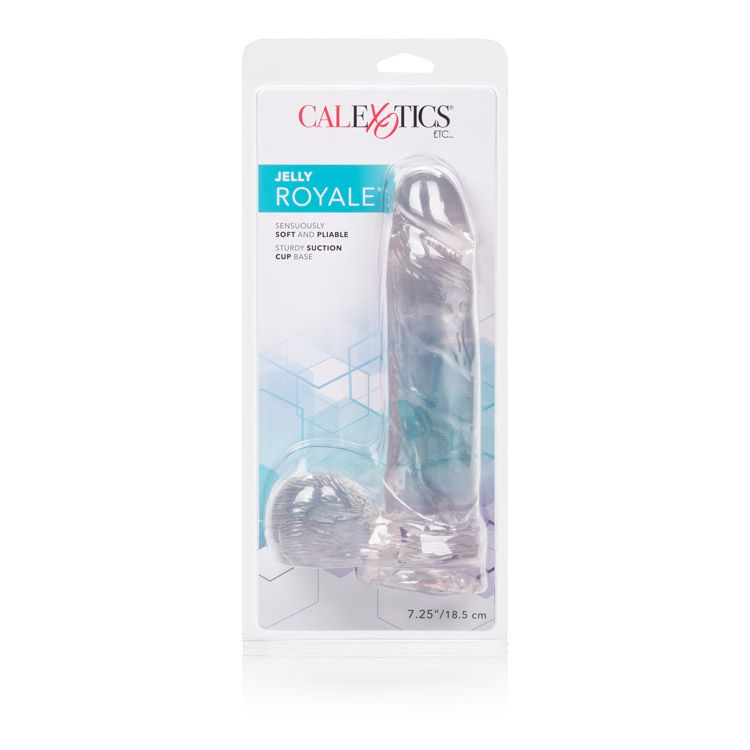 Dildo Realista con Ventosa Jelly Royale Transparente 19cm CalExotics
