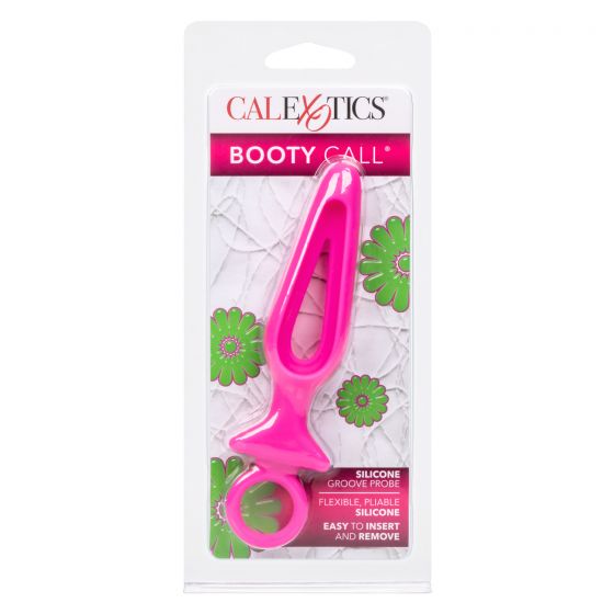 Plug Anal de Silicón con Ranura Booty Call Silicone Groove Rosa CalExotics