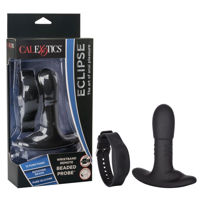 Plug Anal con Beads Rotatorios y Control de Muñeca Eclipse CalExotics
