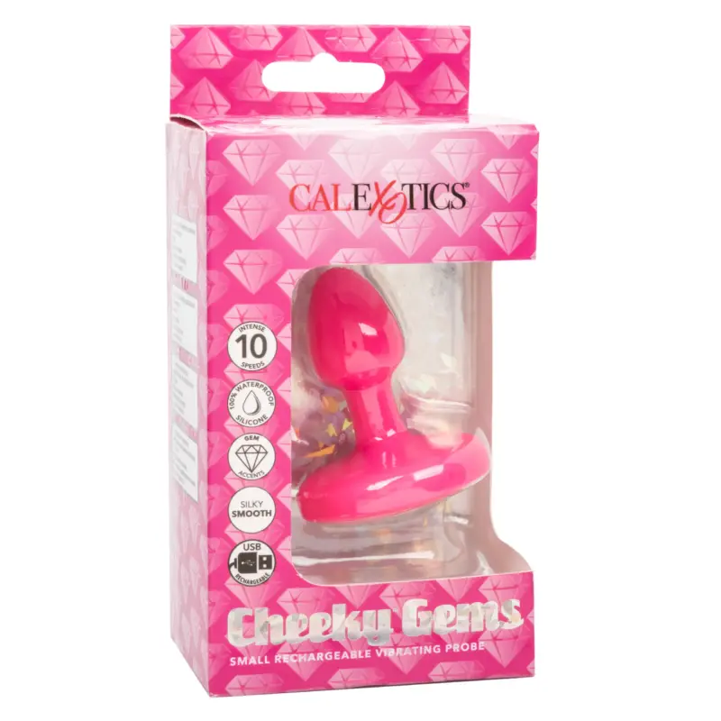 Plug Anal Vibratorio Recargable Cheeky Gems Chico Rosa CalExotics
