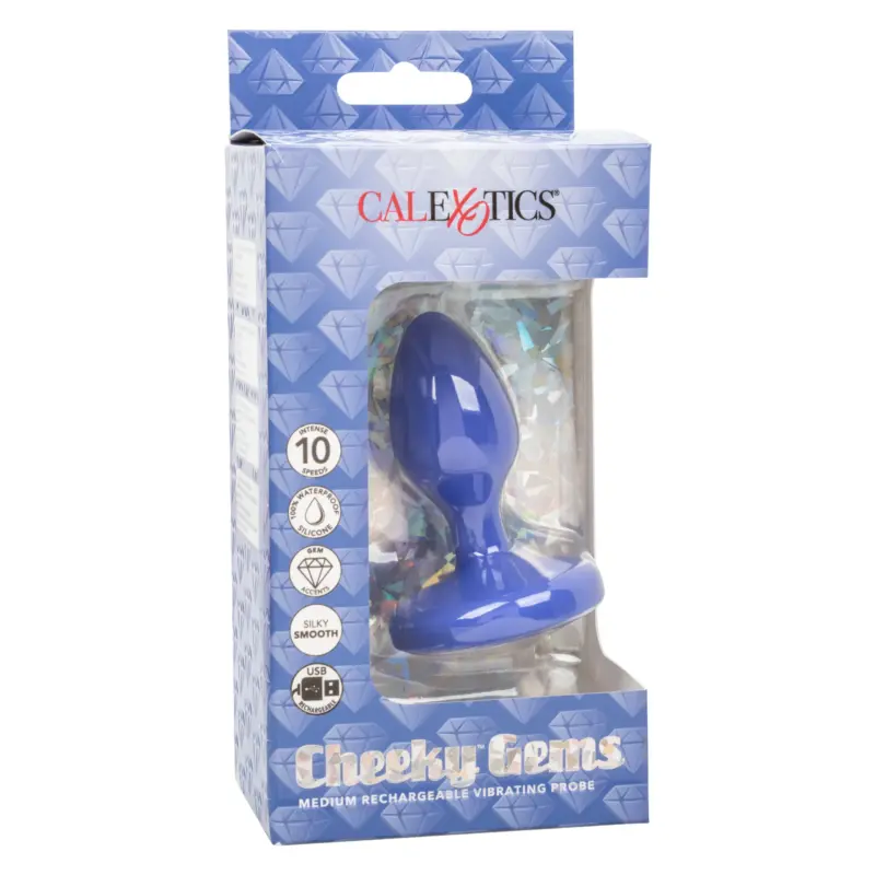 Plug Anal Vibrador Recargable Cheeky Gems Mediano CalExotics