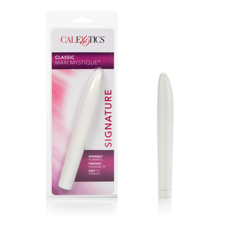 Vibrador Delgado Classic Maxi Mystique Signature Blanco CalExotics