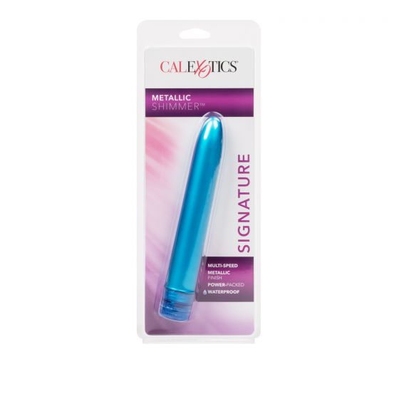 Vibrador tipo Bullet Metálico Metallic Shimmer Azul CalExotics